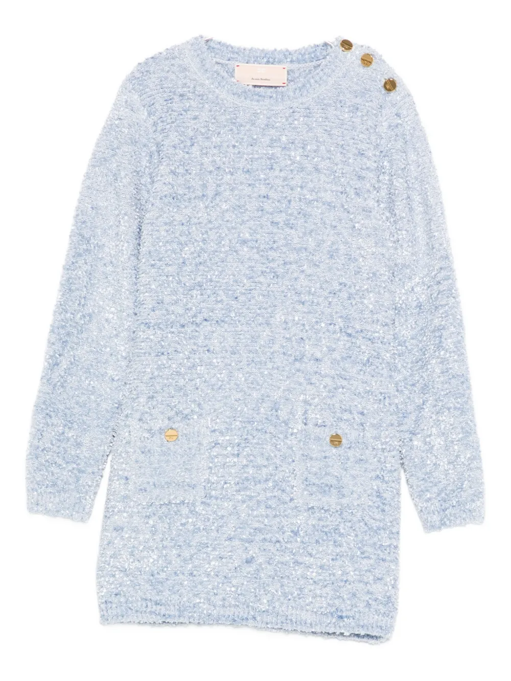 

Вязаное платье Elisabetta Franchi La Mia Bambina, синий