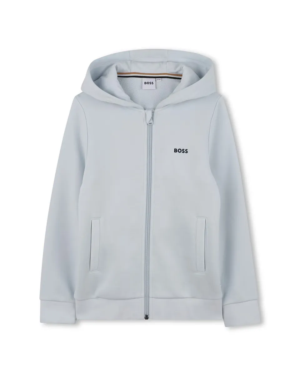 

Детская толстовка с длинным рукавом BOSS Kidswear, светло-голубой