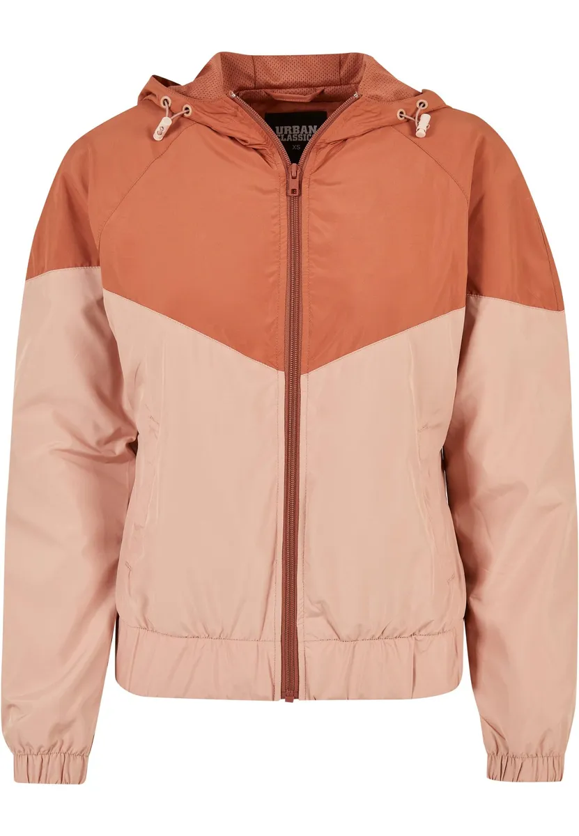 

Анорак URBAN CLASSICS " Urban Classics Women's Ladies Arrow Windbreaker" (1 шт.), с капюшоном, терракотовый