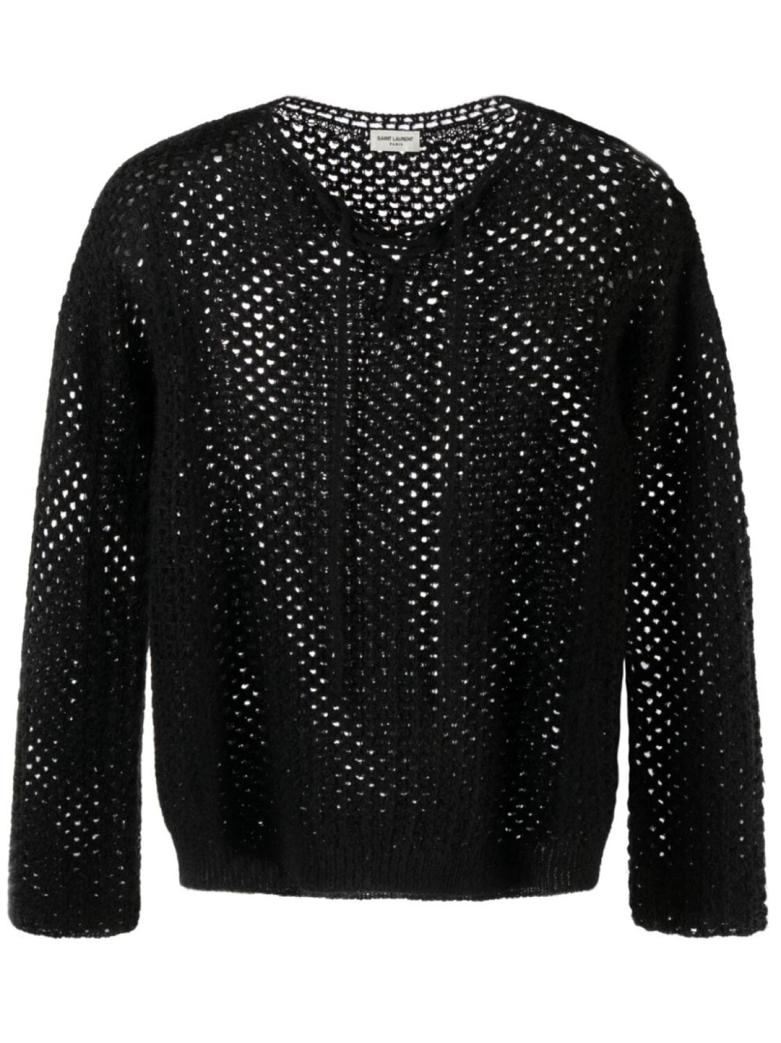 

Saint Laurent топ в технике кроше, черный