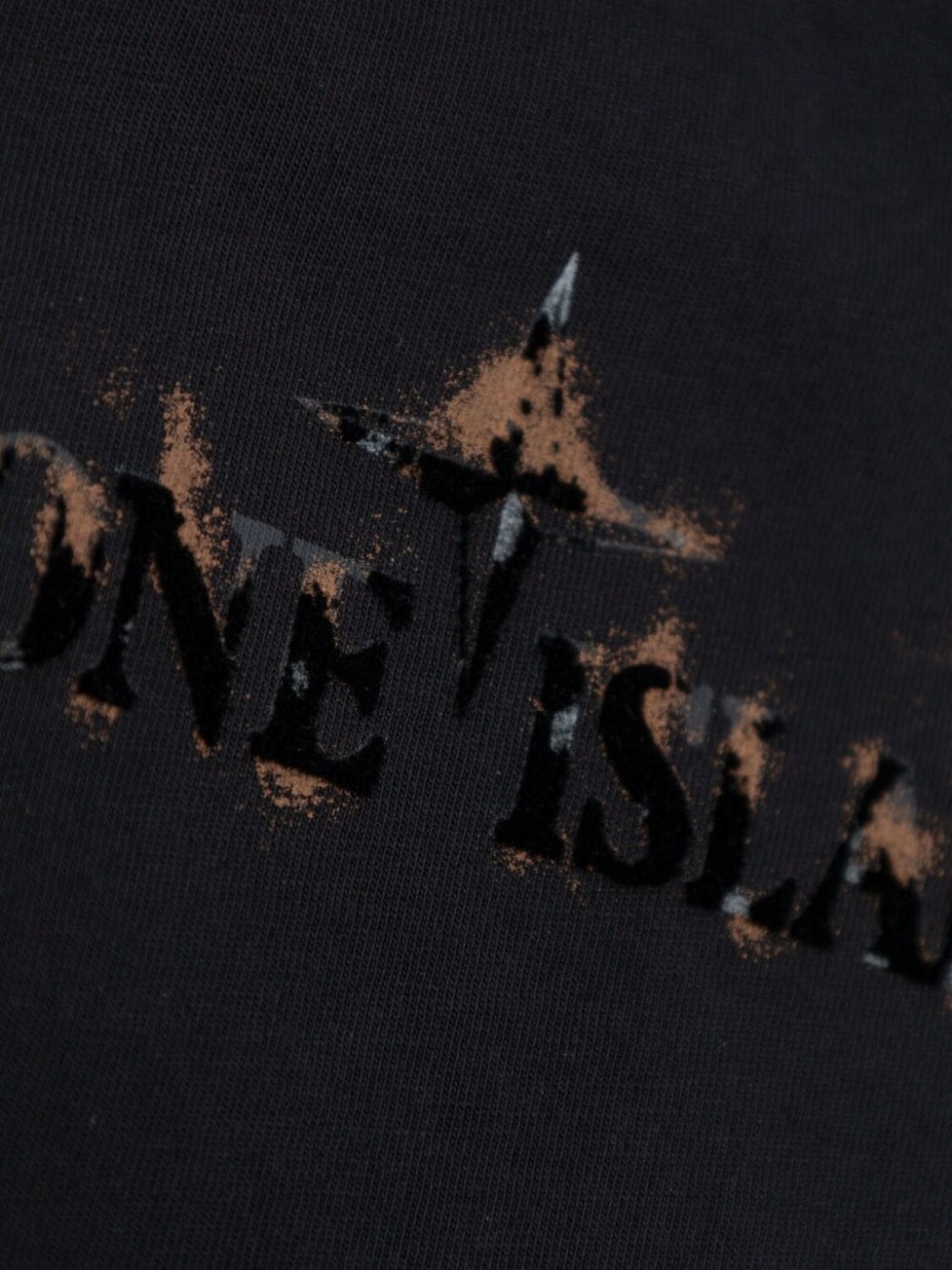 Stone Island Junior футболка из хлопка с принтом «компас», черный — фото 3