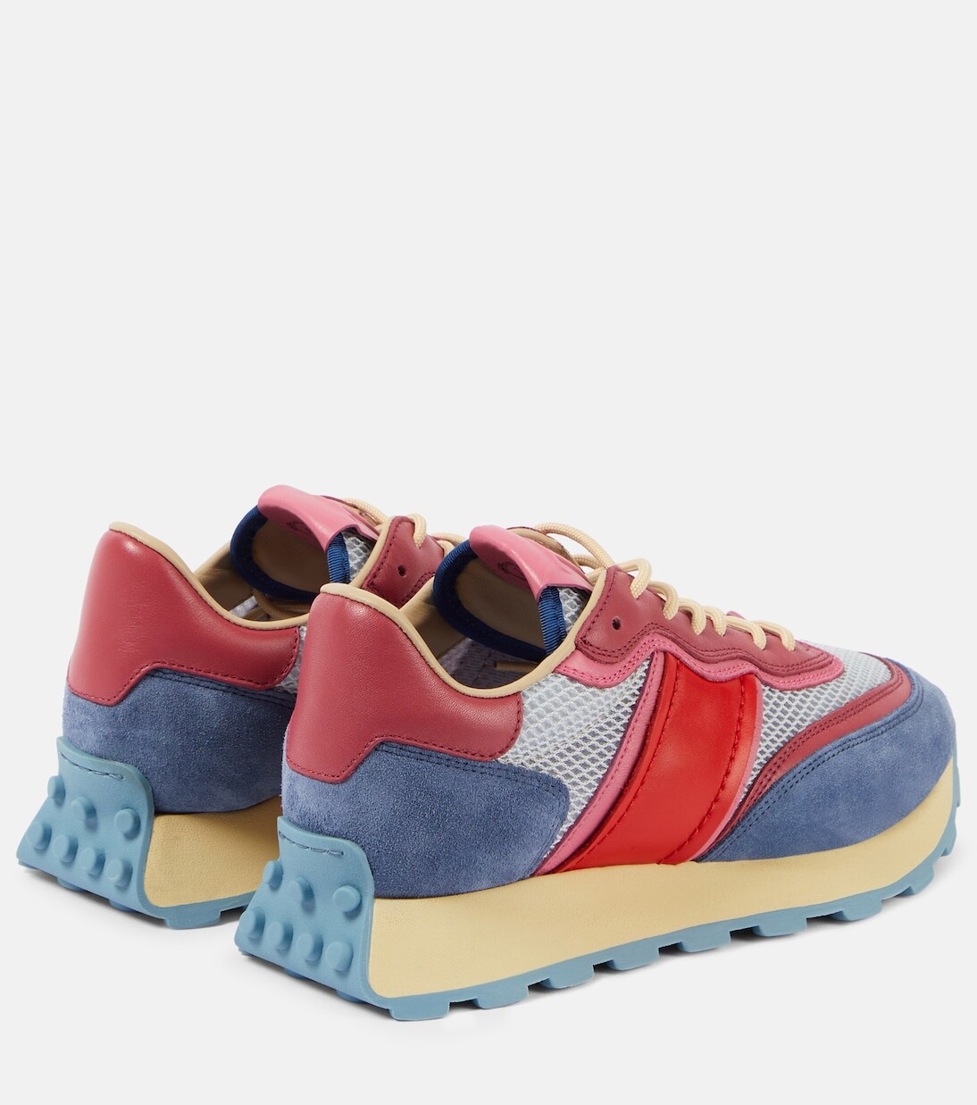 Кроссовки с отделкой из замши и кожи Tod'S, мультиколор — фото 3