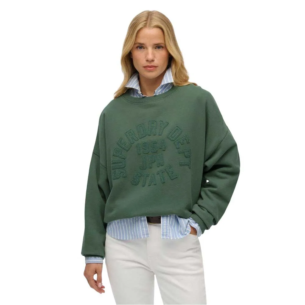 

Толстовка Superdry Athletic Tonal Applique, зеленый