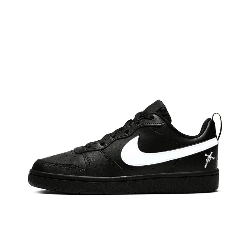 Кроссовки для скейтбординга Court Borough Synthetic Leather Low Top Black White Rose Cross Nun Nike