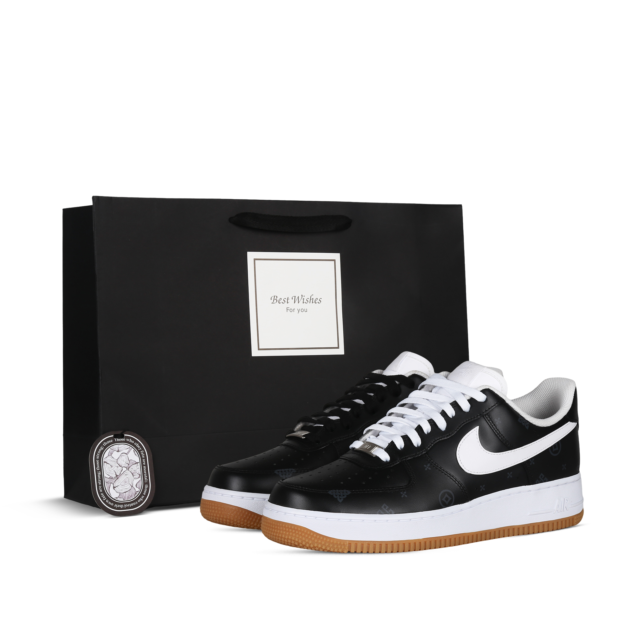

Nike Кроссовки Air Force 1 Silk Air 2.0 Coverage Cushioning с низким верхом для скейтборда, мужские, черно-белые