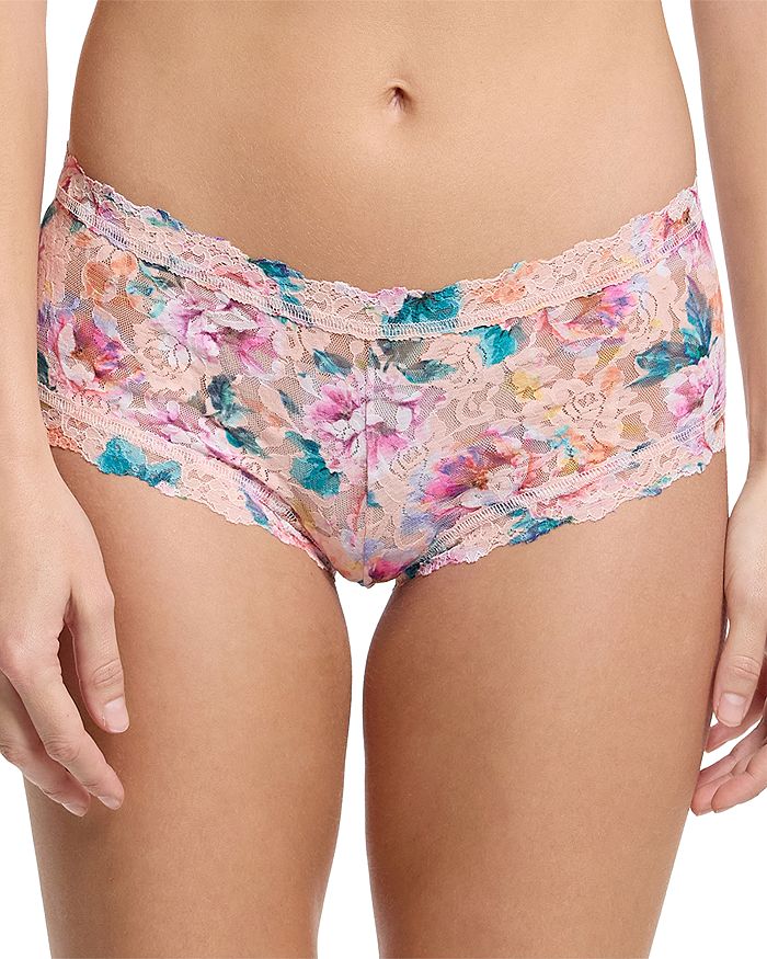 

Сигнатурные кружевные шортики-бойшортс Hanky Panky, красный