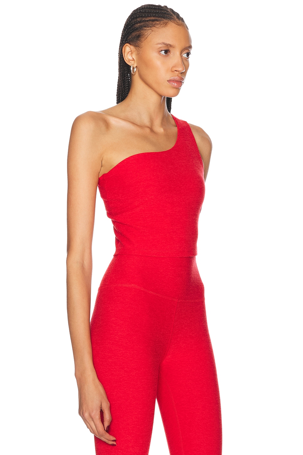

Укороченная майка Spacedye The Bold с плечами Beyond Yoga, цвет Ruby Red Heather