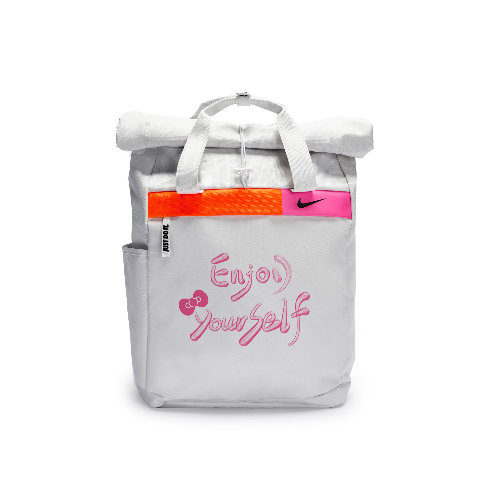 

Nike Полиэстеровый граффити рюкзак повседневный унисекс светло-серебристый серый, Light Silver Gray