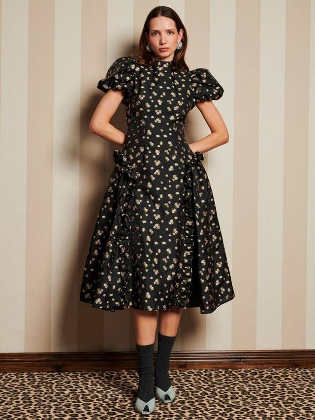 

Платье миди Tea Rose в стиле жаккард Sister Jane, Black