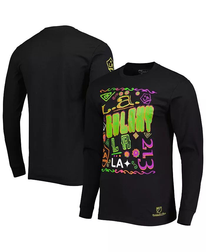 

Мужская черная футболка с длинным рукавом LA Galaxy Papel Picado Mitchell & Ness