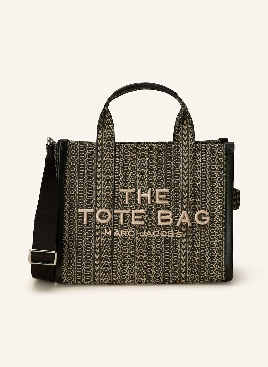 

Сумка-тоут the medium моно-жаккардовый MARC JACOBS, бежевый/черный
