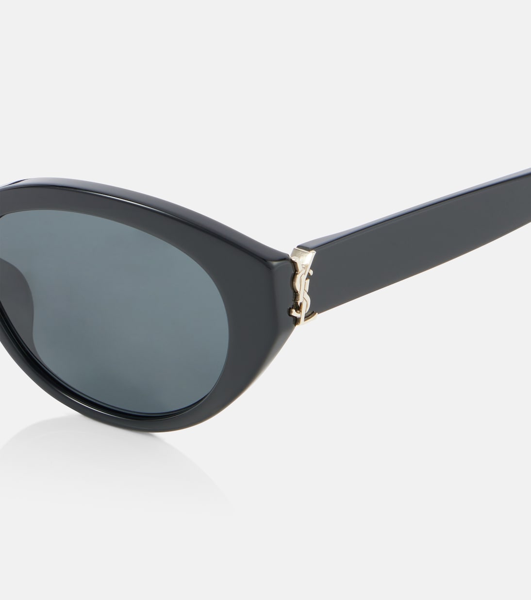 Солнцезащитные очки SL M148 в форме кошачьего глаза Saint Laurent, Black-Black-Black — фото 2