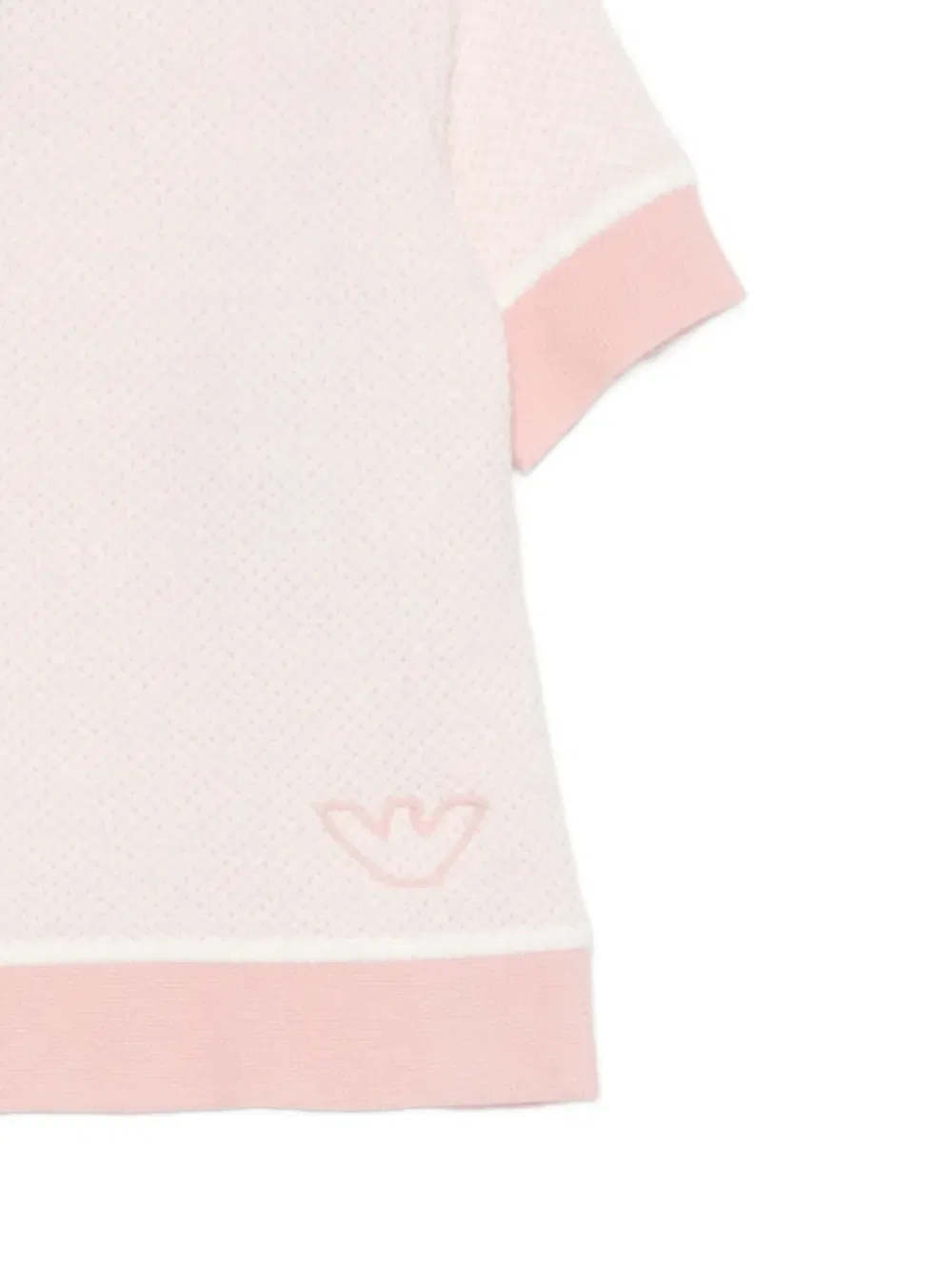 Поло с воротником-рюшами Emporio Armani Kids, розовый — фото 3