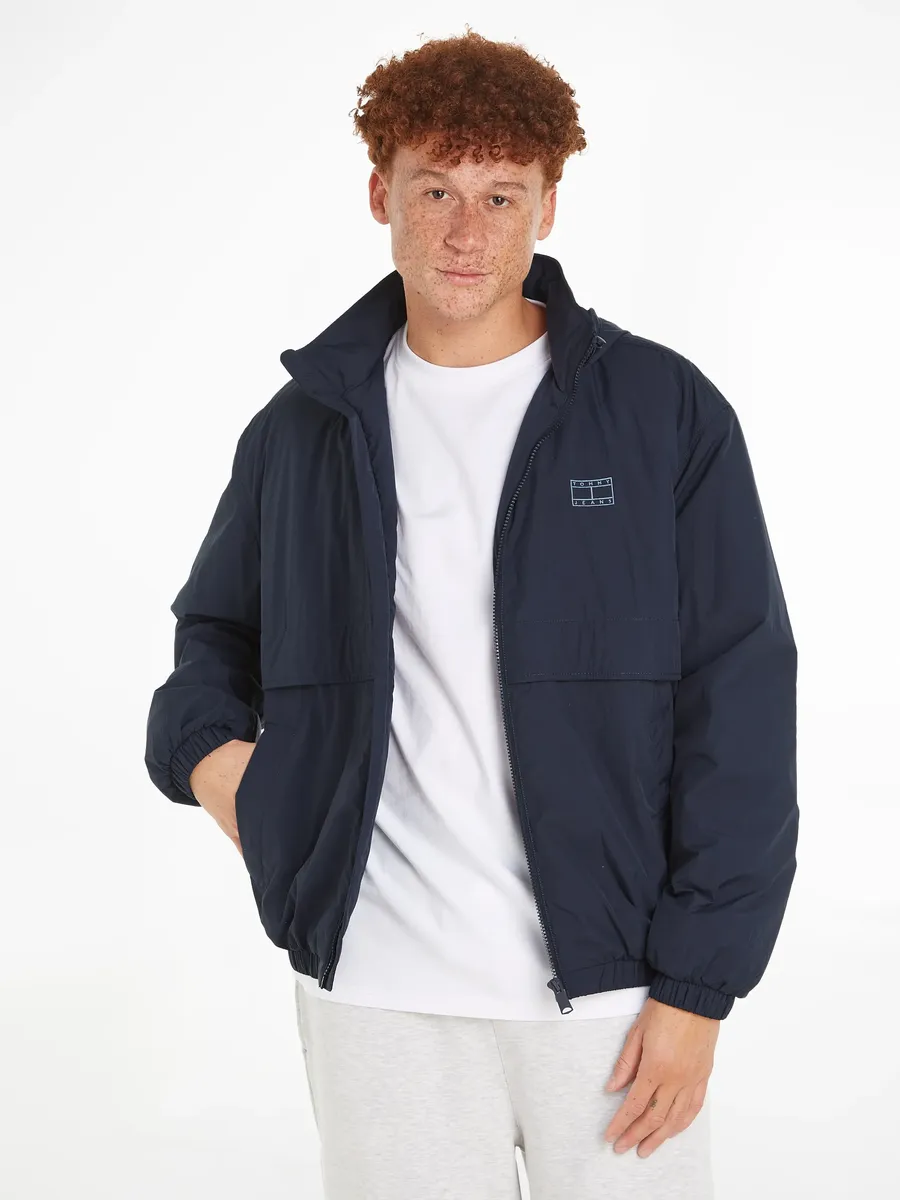 

Ветровка Tommy Jeans "TJM TONAL FLAG JACKET", с капюшоном, с капюшоном, синий