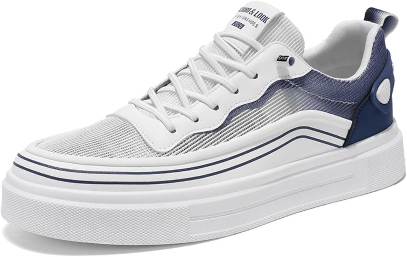 

Мужские дышащие кроссовки Aokisx с сеткой, модная повседневная обувь - стильная для летних прогулок, посещения спортзала и ежедневных поездок, белый/синий