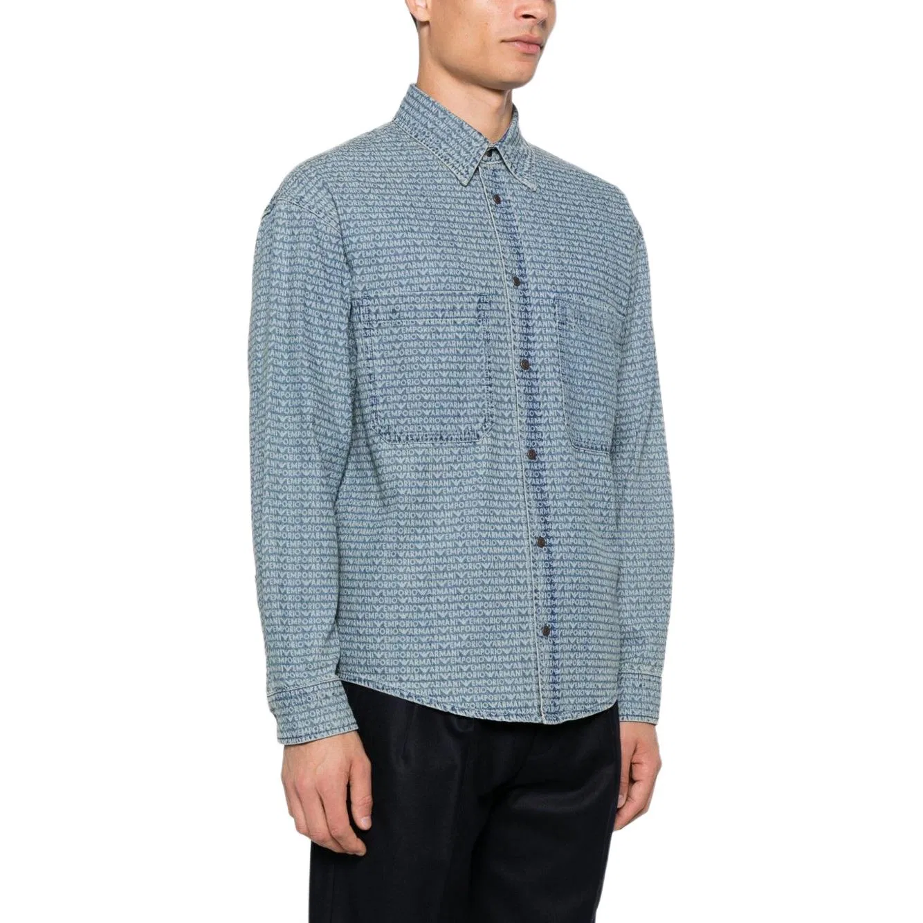 Джинсовая куртка FW25, Emporio Armani, Blue — фото 4