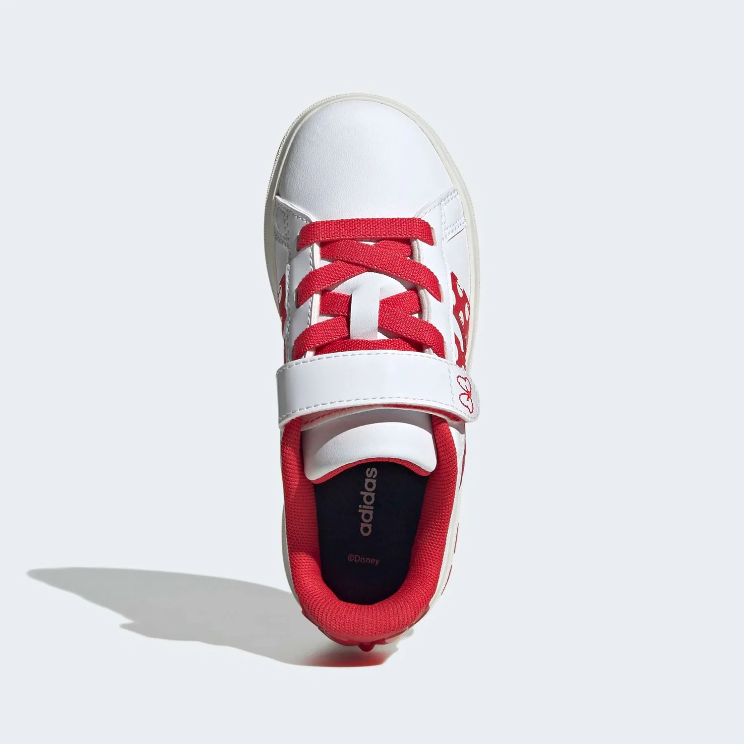 Детские кроссовки с принтом Minnie Mouse Adidas Sportswear, Cloud White/Pure Ruby/Off White — фото 4