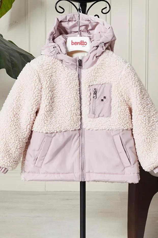 Детское пальто для девочек с капюшоном Benitto Kids, Lilac