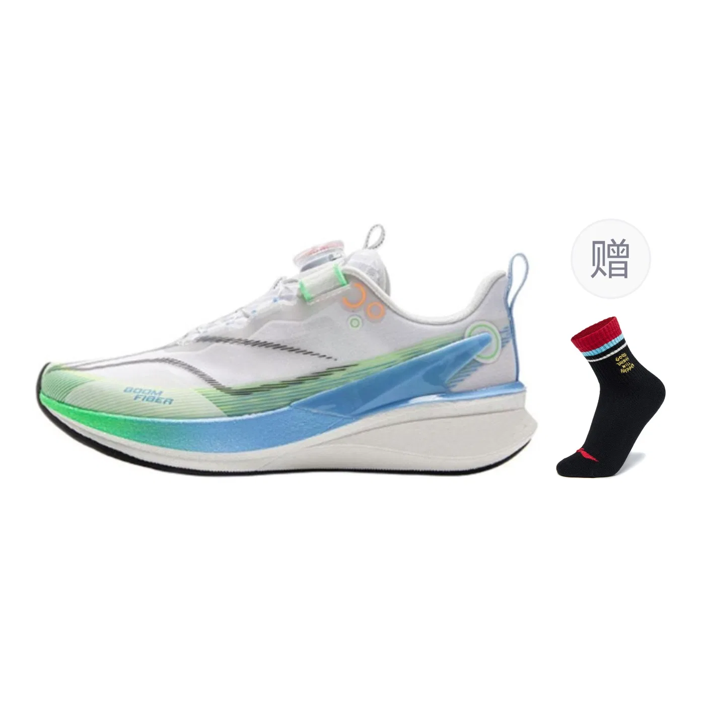 Детские кроссовки для бега с амортизацией Red Hare 8 PRO Li-Ning YOUNG, Standard White/Neon Crystal Green