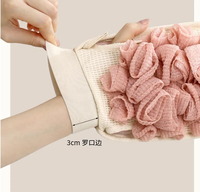 Мочалка для душа двусторонняя, KIGPOR, набор 2 шт, 12 x 12 x 12 см, Rose — фото 4
