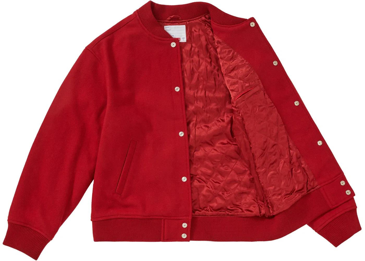 Мужская куртка-бомбер с принтом Varsity Jacket Supreme, Red — фото 2