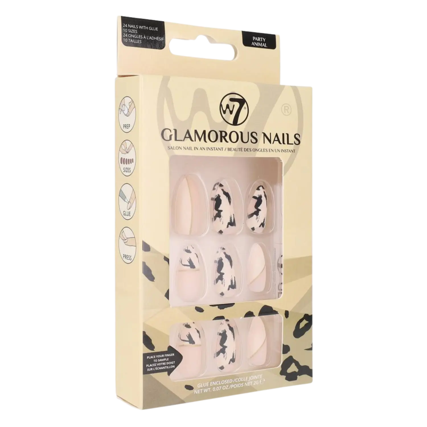 

W7 Glamorous Nails Искусственные ногти для вечеринок, 24 шт./1 упаковка