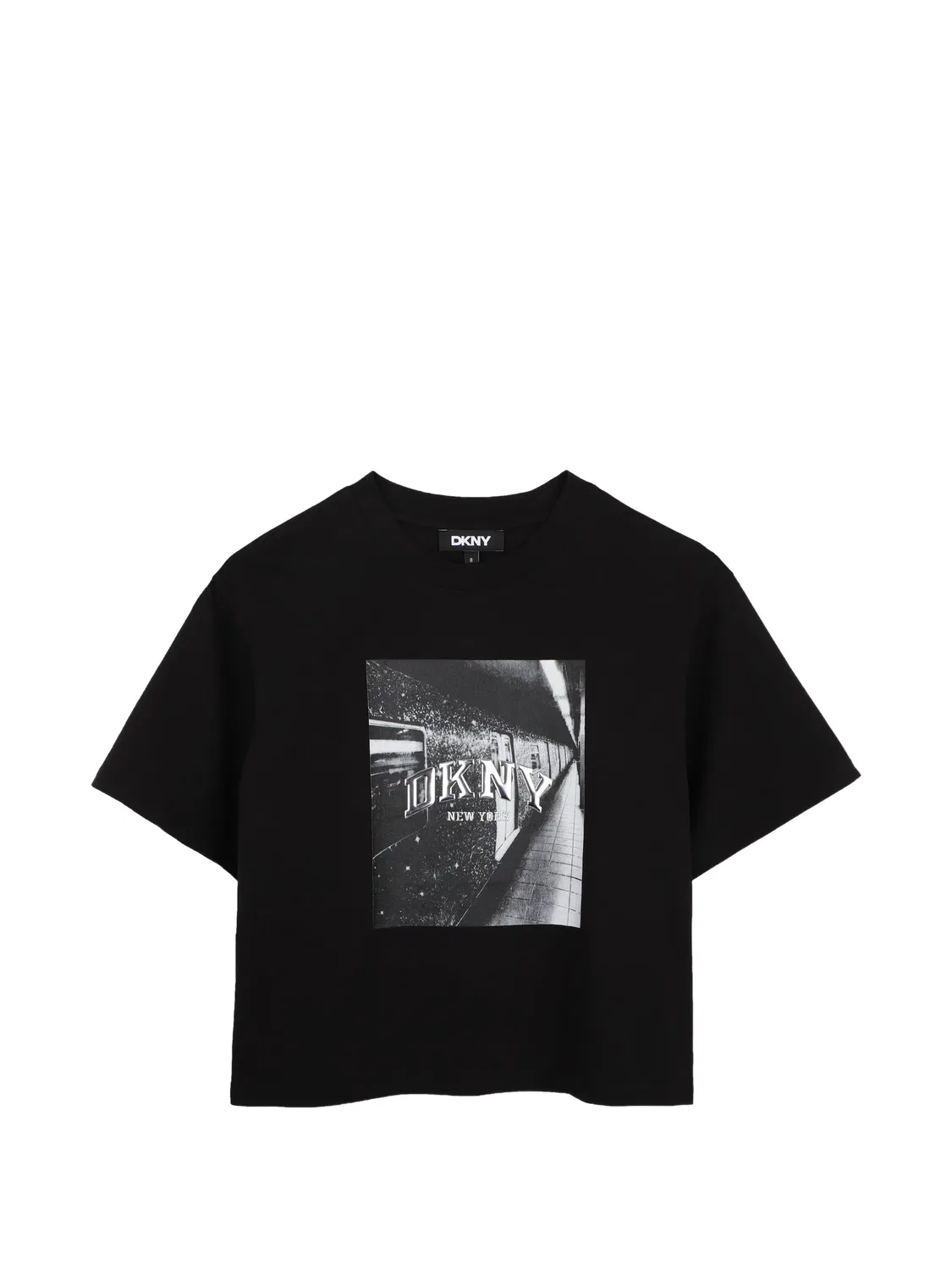 Футболка с графичным принтом Dkny Kids, черный