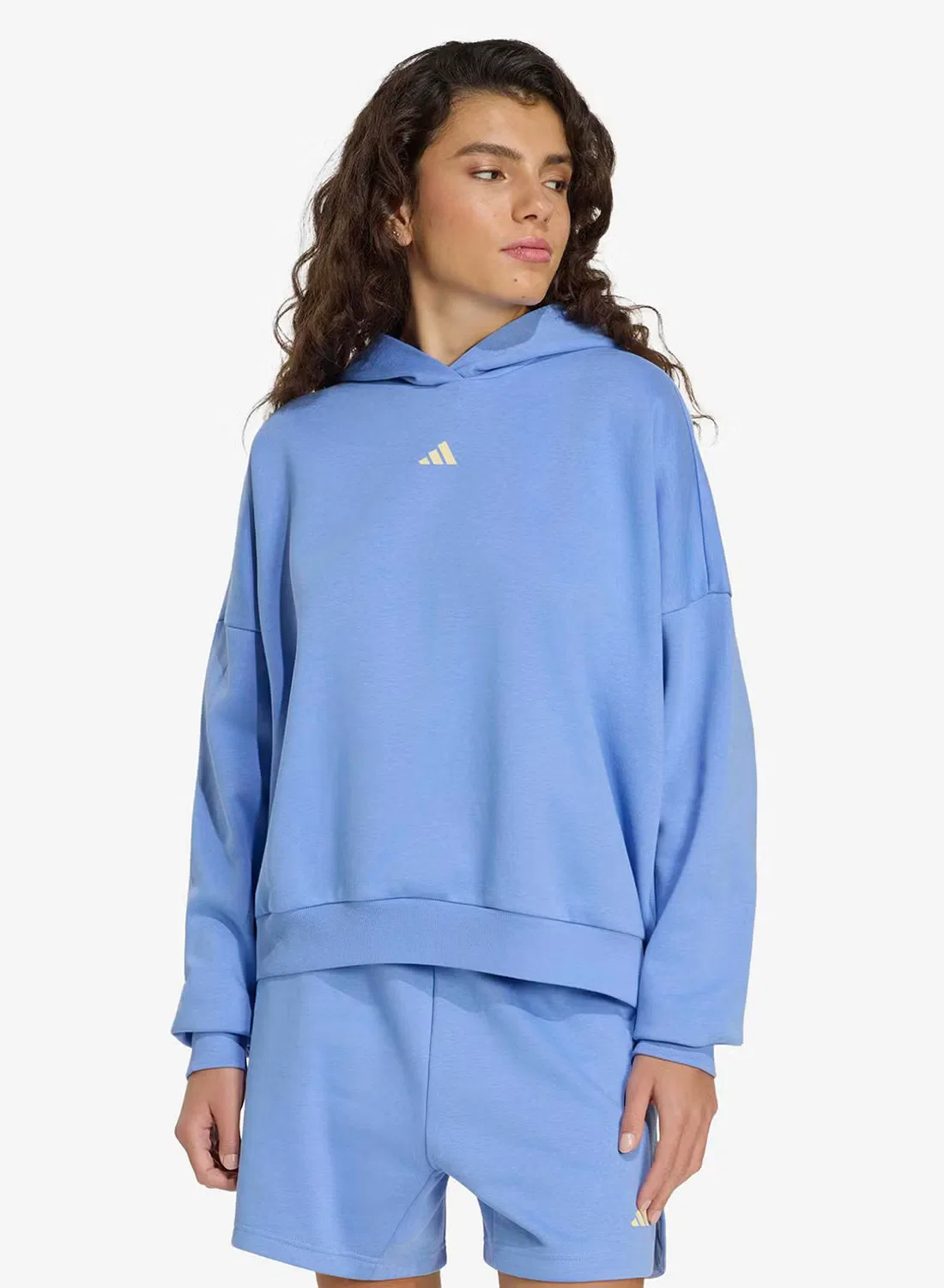 Худи с длинным рукавом 3-Stripes studio Adidas, синий