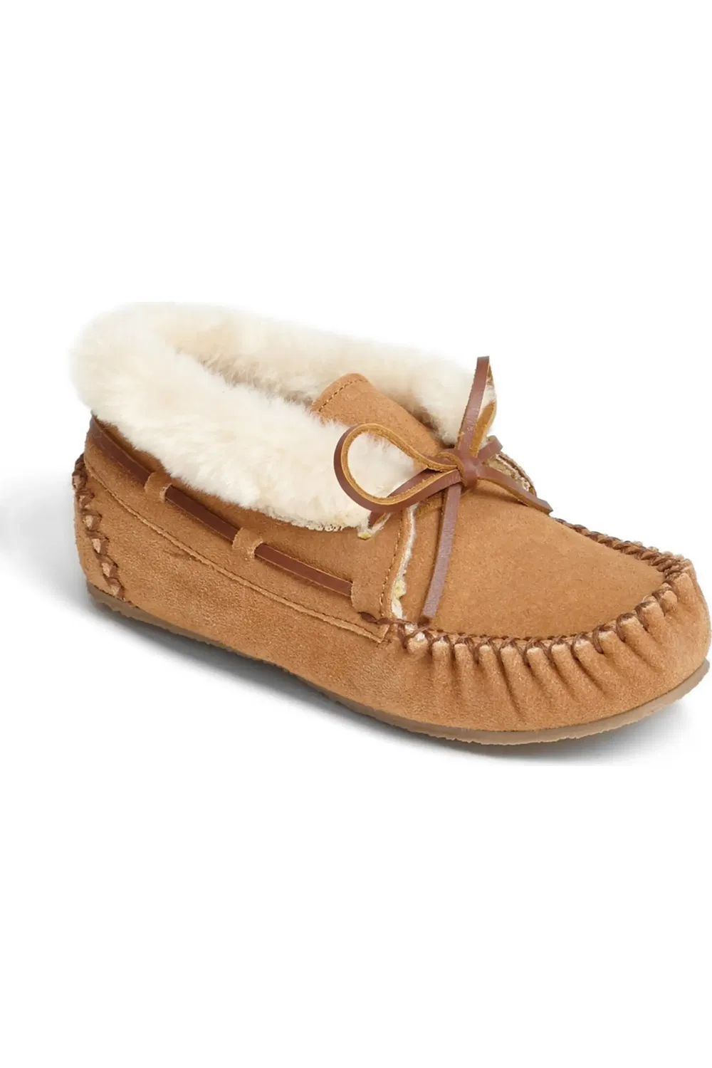 Детские сапожки ботинки из замши с мягким мехом Minnetonka, Tan
