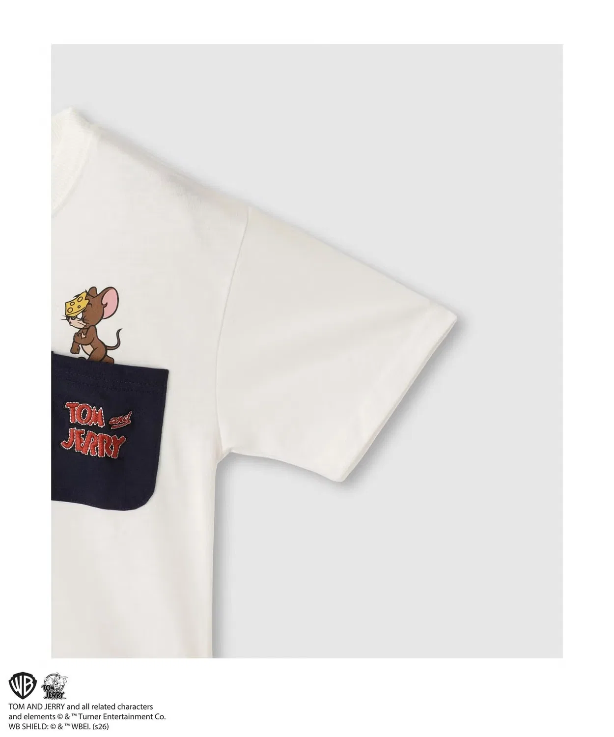 Детская футболка с принтом TOM&JERRY, Tom and Jerry Pocket Character TOM&JERRY, Navy — фото 4