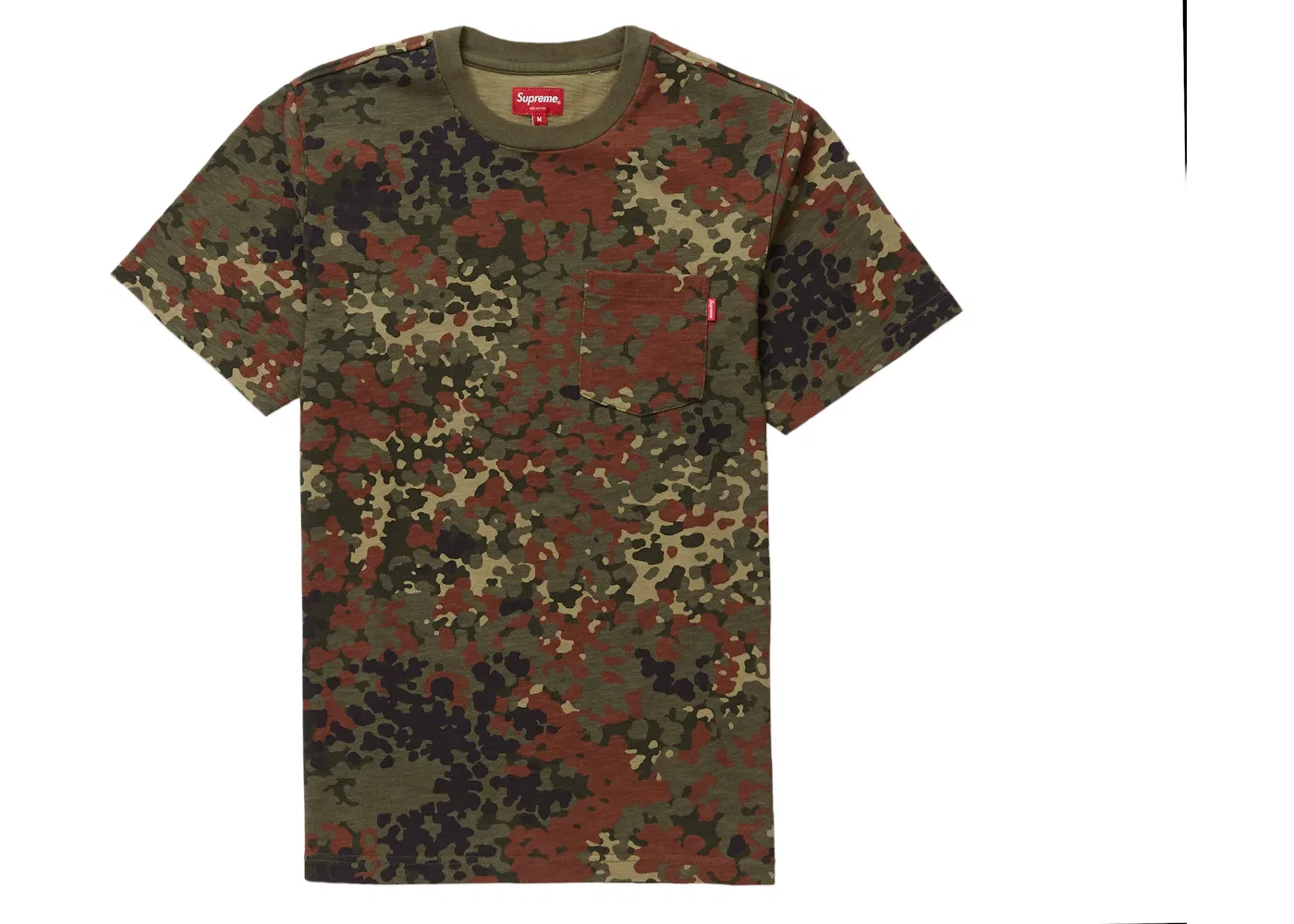 Мужская футболка с принтом Tee (SS19) Supreme, Olive German Camo
