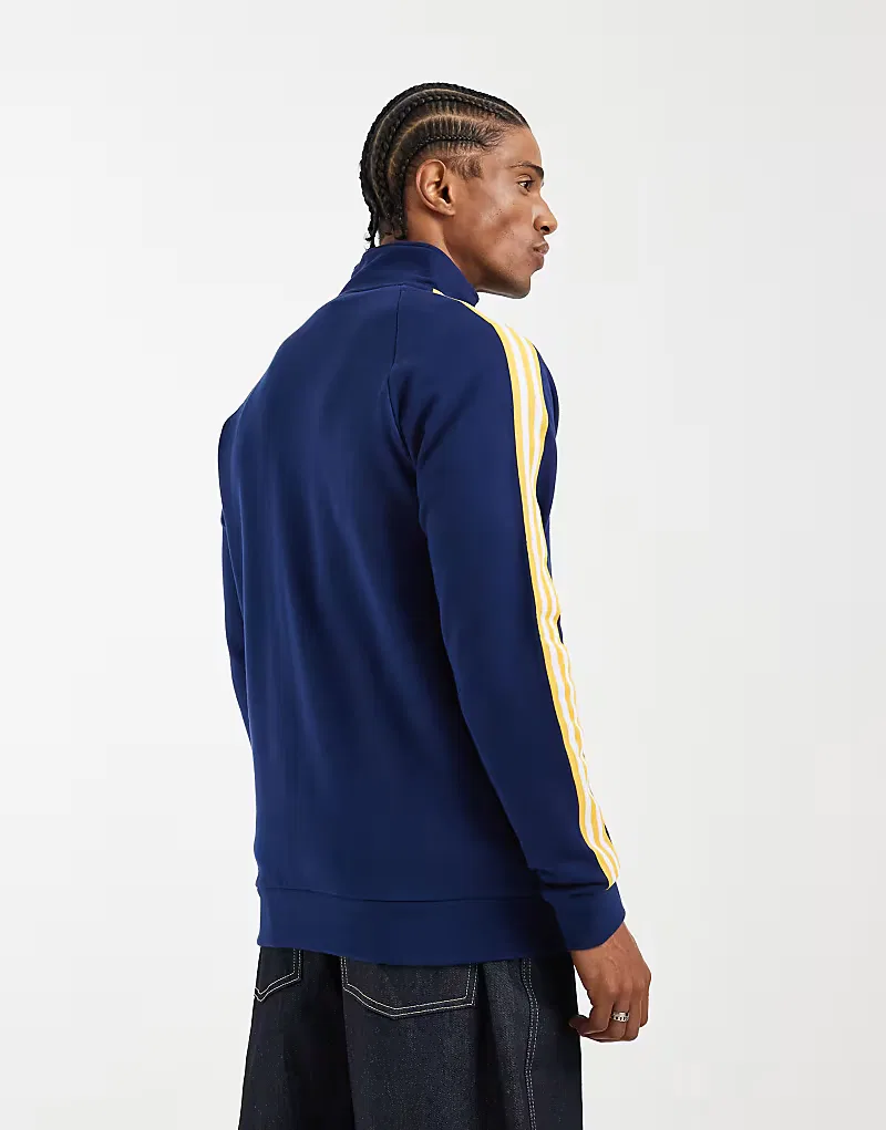 Футболка Adidas Performance Real Madrid Originals с половинной молнией, темно-синяя — фото 4