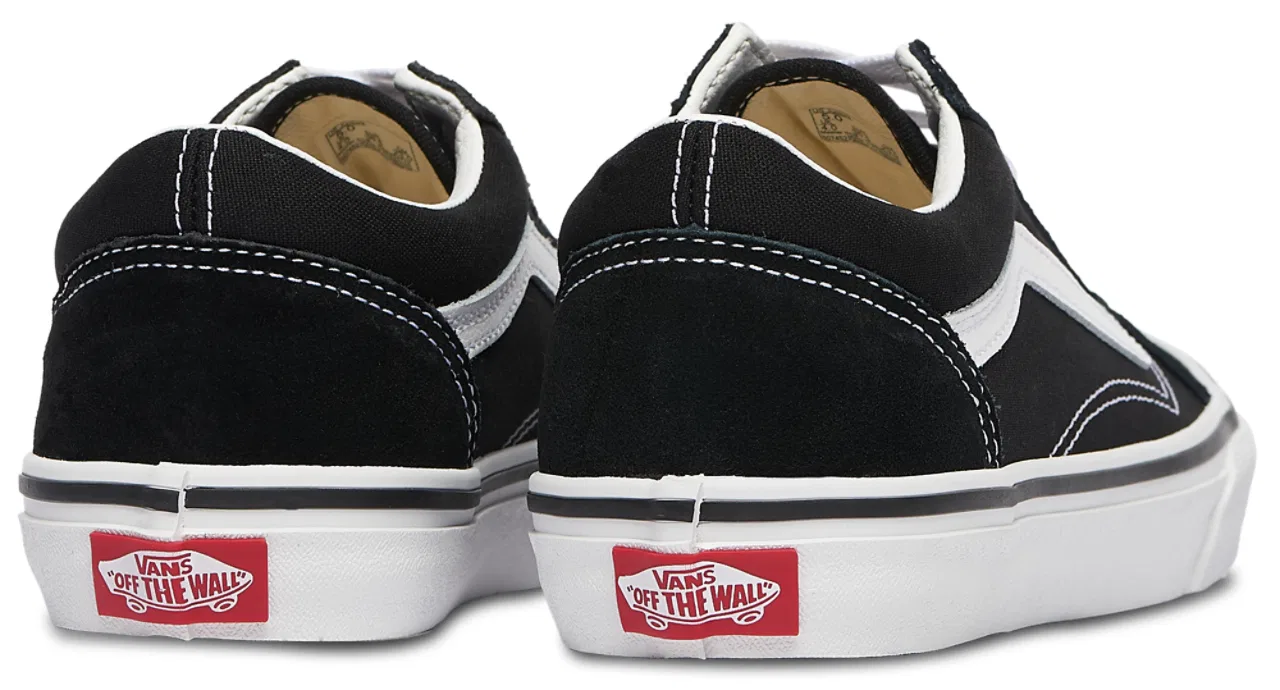 Кроссовки для мальчиков Old Skool Vans, белый/черный — фото 3