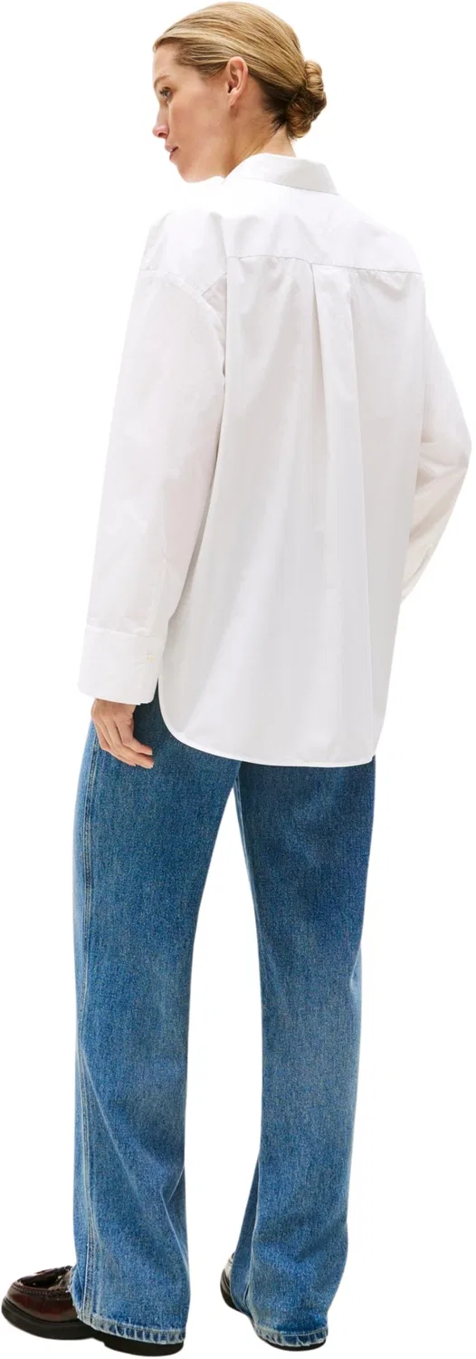 Женская рубашка с длинным рукавом Ess Poplin New Easy Tommy Hilfiger, White (Th Optic White) — фото 3