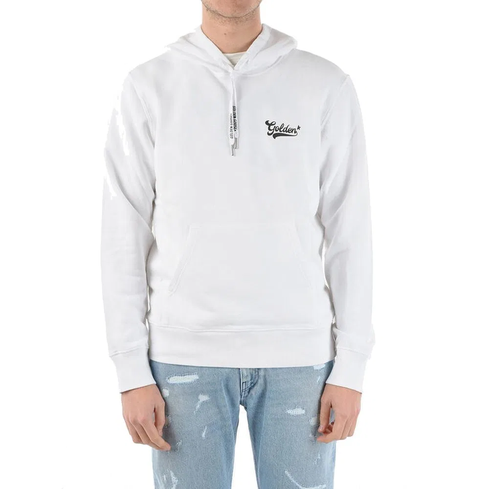 Мужской свитшот с длинным рукавом White Cotton Sweatshirt Golden Goose, White — фото 2
