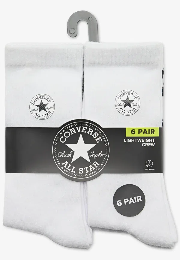 Набор из 6 пар носков Chuckpatch Crew унисекс Converse, белый — фото 3