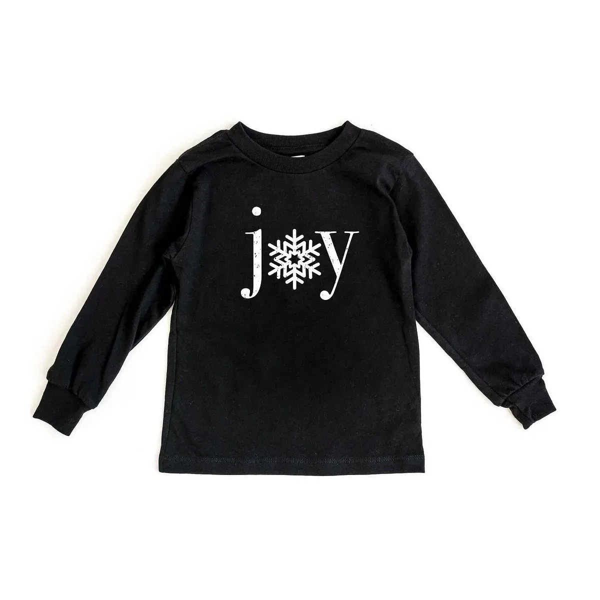 Детский лонгслив с принтом Joy Snowflake The Juniper Shop, Black