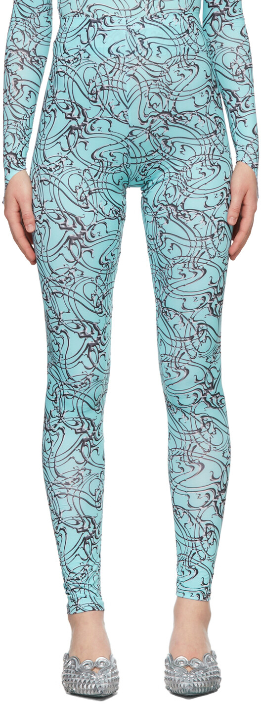 

SSENSE Эксклюзивные синие леггинсы Body Shop Maisie Wilen