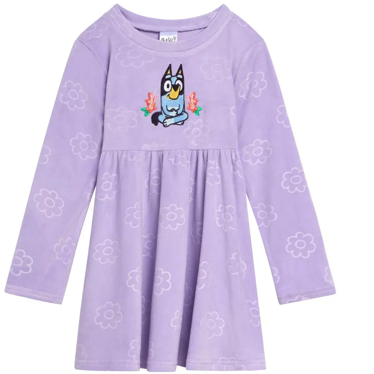 Детское платье для девочек с длинным рукавом Bluey, Lavender