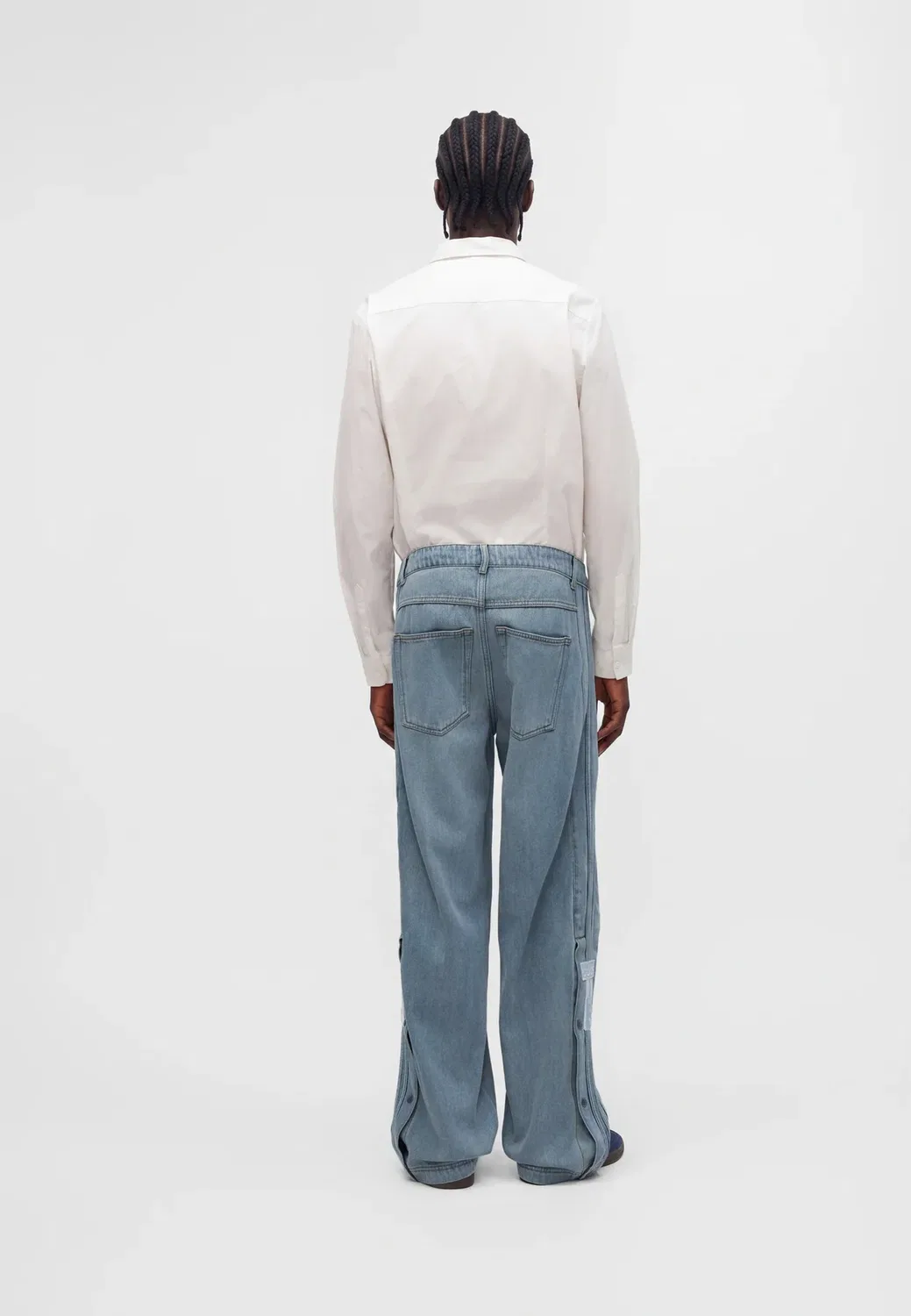 Унисекс - свободные джинсы Adidas Originals, Light-Blue Denim — фото 2
