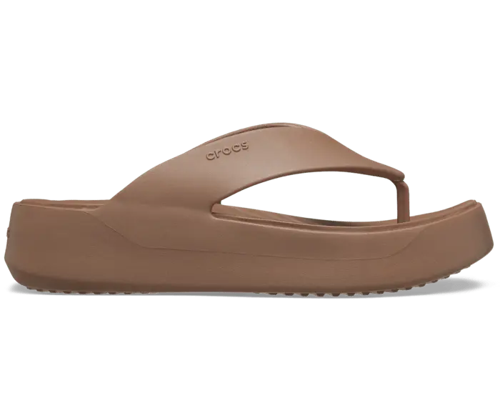 Шлепанцы Crocs Getaway Platform Flip, латте — фото 4