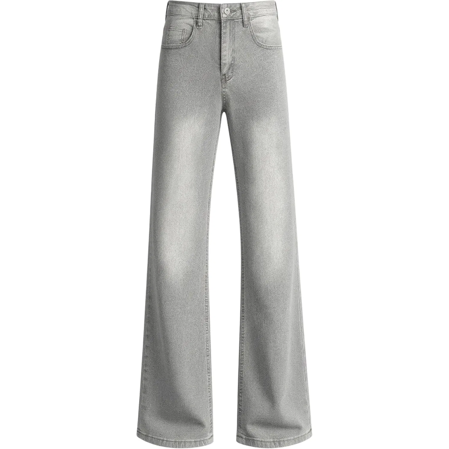 Детские джинсы прямого кроя средней посадки GWAF, Concrete Gray