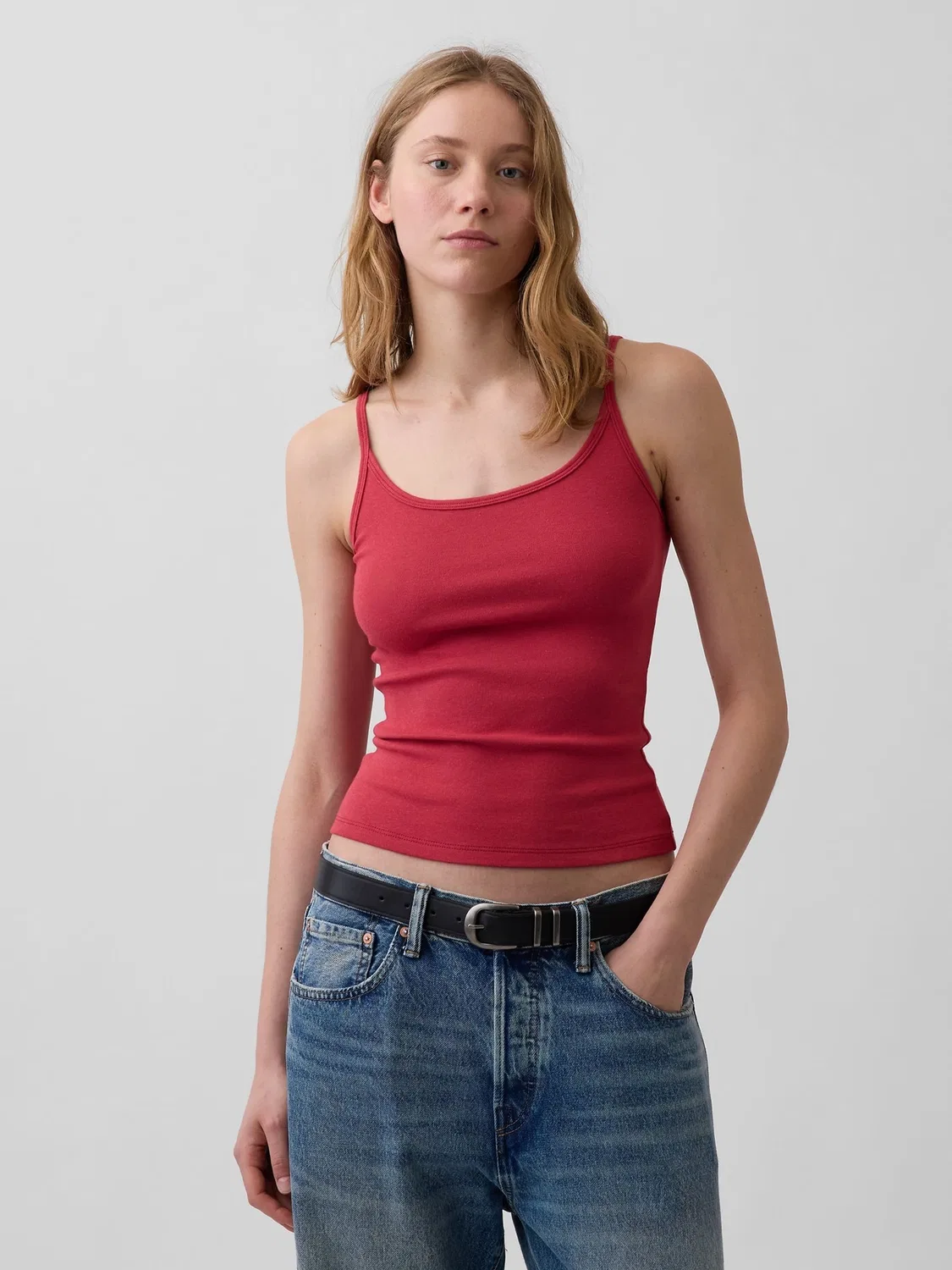 Топ-капри Gap Modern Crop Cami, красный
