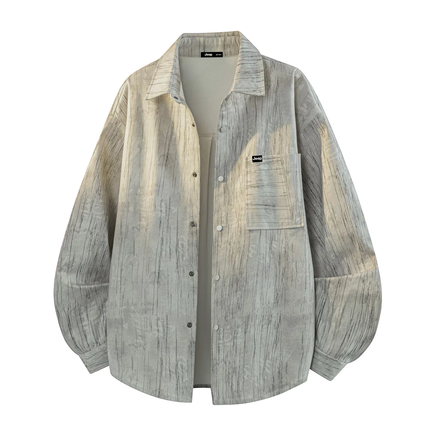 Детская рубашка свободного кроя с воротником, модель Leisure Collection, Jeep, Tie Dye Cloud Grey