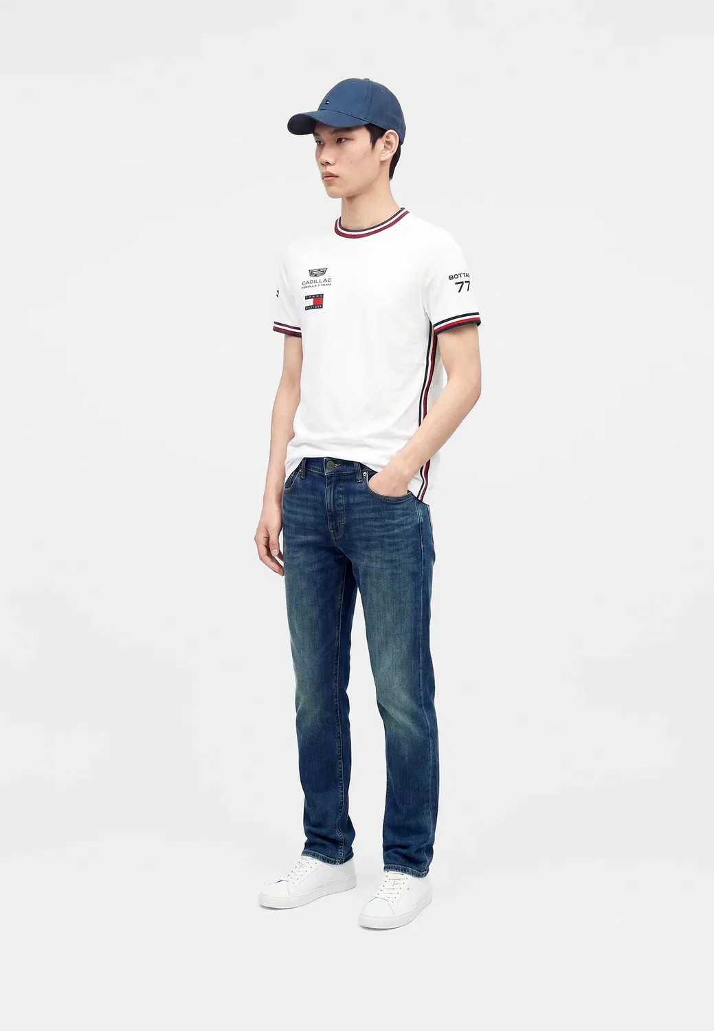 Футболка-Реплика Cadillac x F1 Bottas - футболка с принтом Tommy Hilfiger, White — фото 2