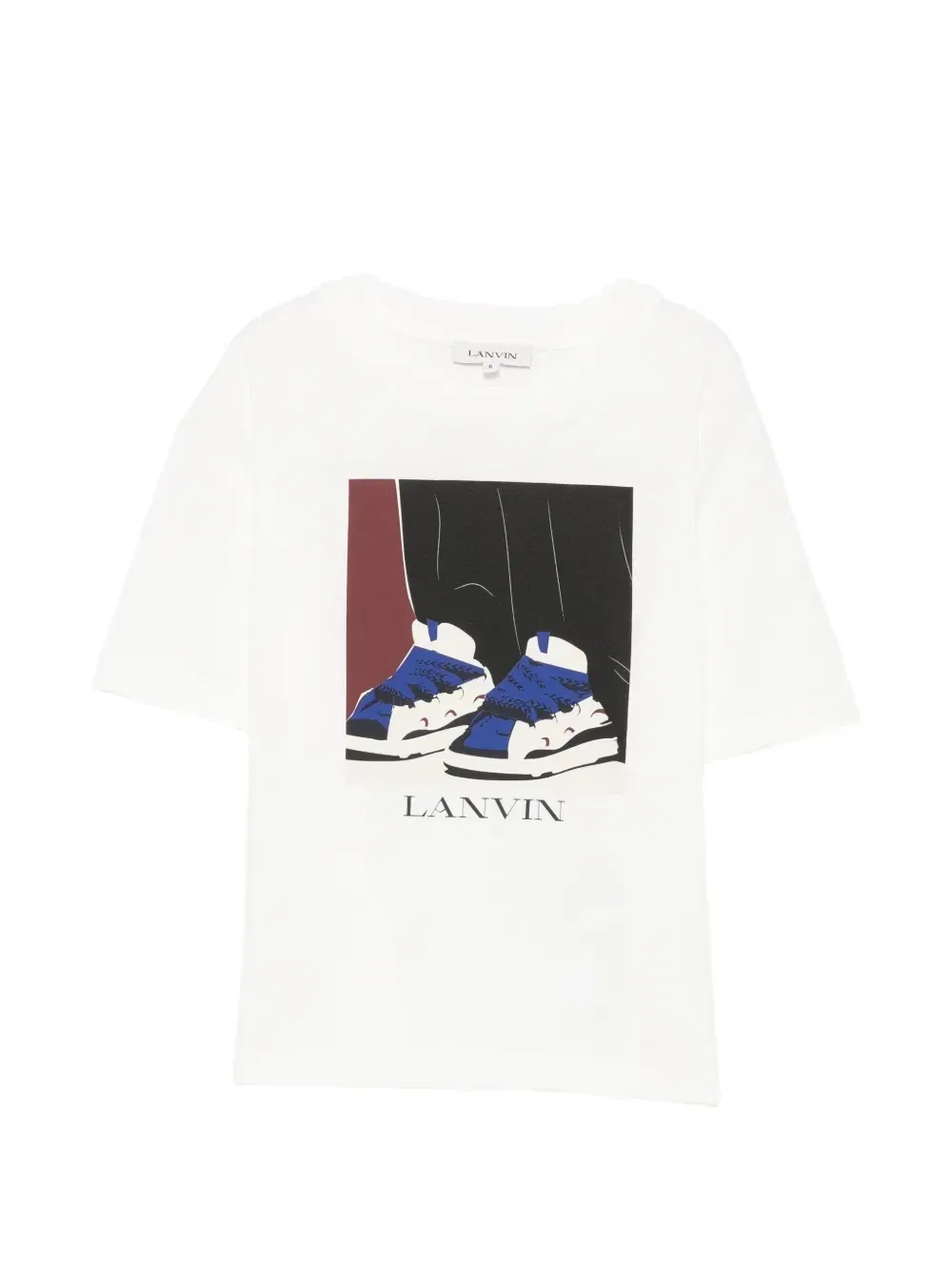 Футболка с графическим принтом Lanvin Enfant, белый