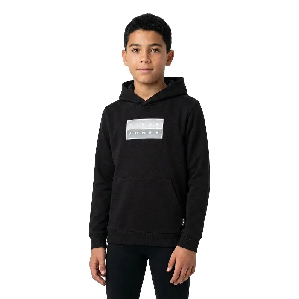 Детское худи с принтом Fusion Graphic Jack & jones, Black