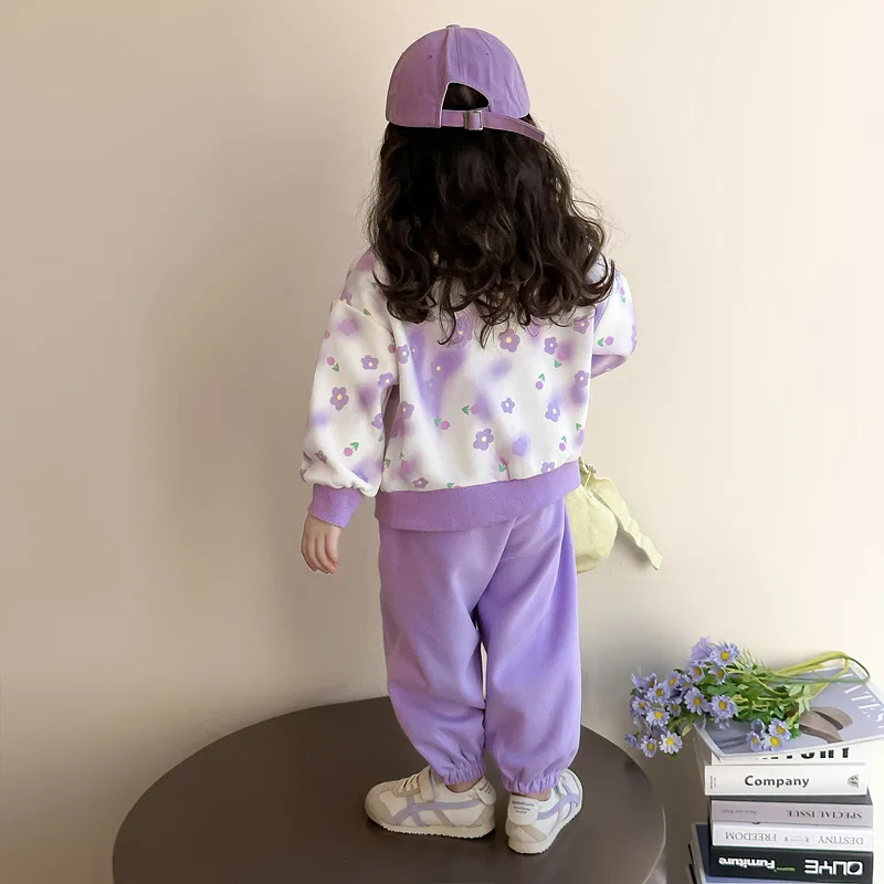 Детский спортивный костюм для девочек комплект Lanza, Purple — фото 4