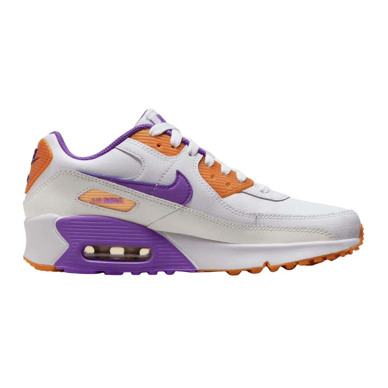 Детские кроссовки для мальчиков с амортизацией Air Max 90 LTR NIKE, White Action Grapes Ghost Cedar — фото 2