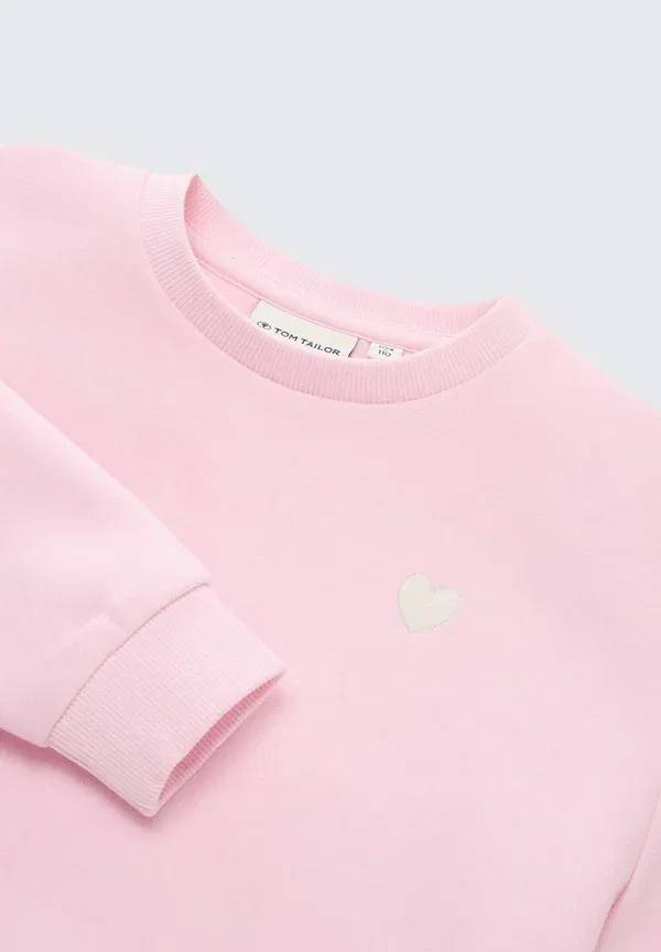 Худи из футера с круглым вырезом Sweatshirt Tom Tailor, Peachskin, персиковый — фото 3